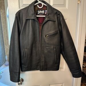 Schott 681 black cowhide leather jacket Size 40 men Made in USA
